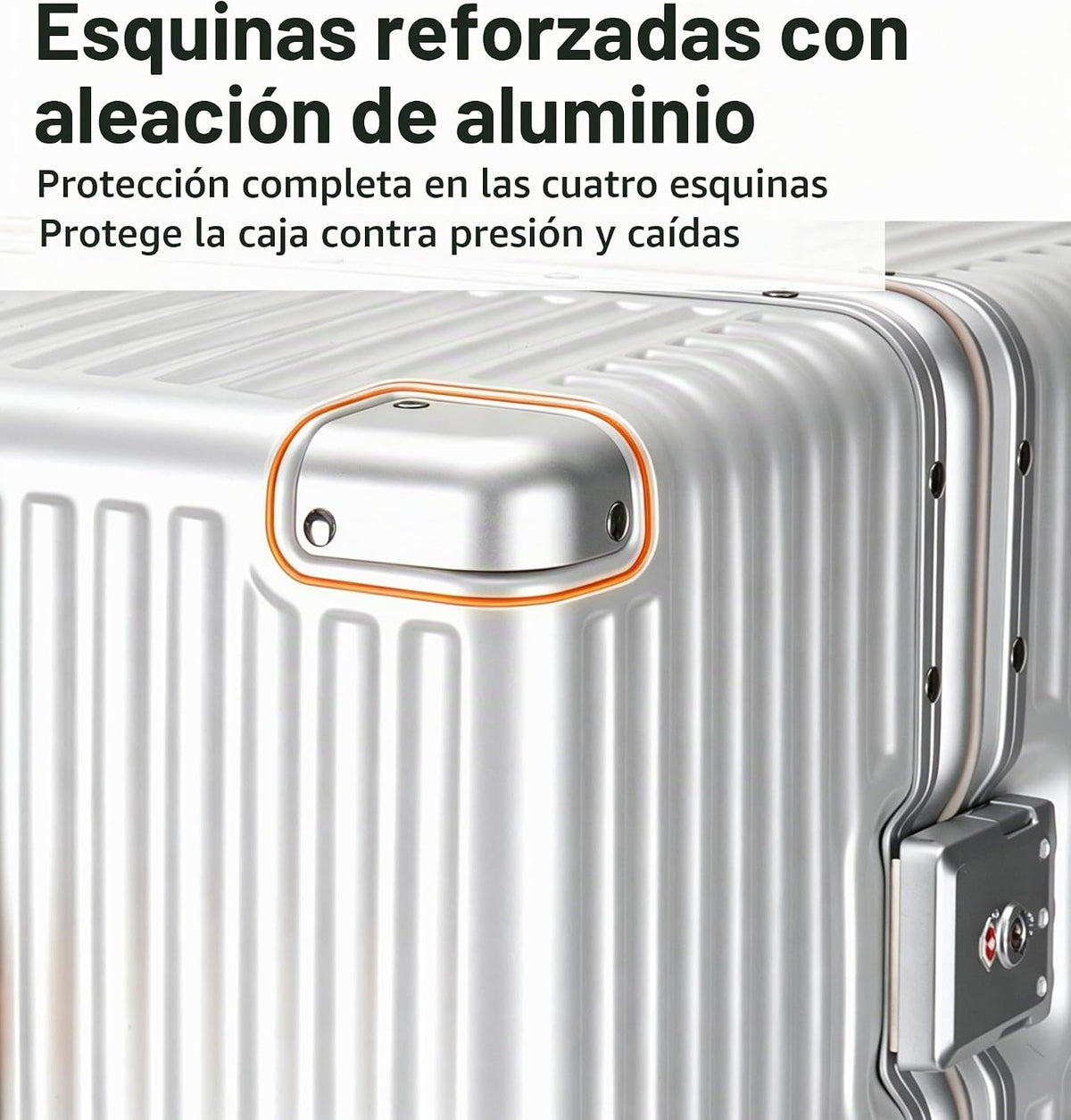 feilario Super grande capitán aluminio marco Hardside Spinner rueda...