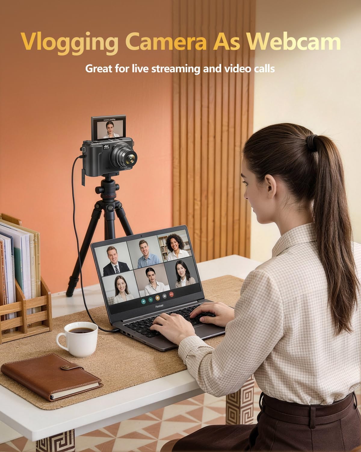 Cámara digital 4K para fotografía con zoom óptico 24X y cámaras de...