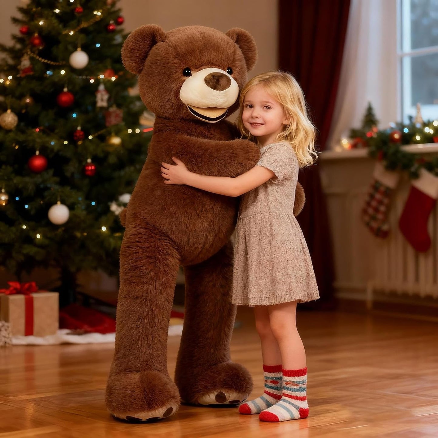 SRANWOW Oso de peluche gigante súper suave con detalles de pata (ma...