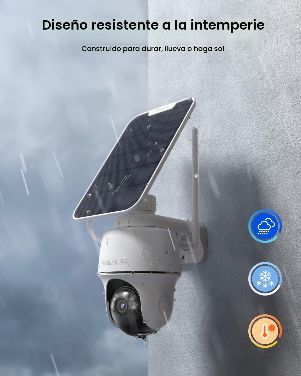 REOLINK Argus PT Ultra First 4K Cámaras de seguridad solar inalámbr...