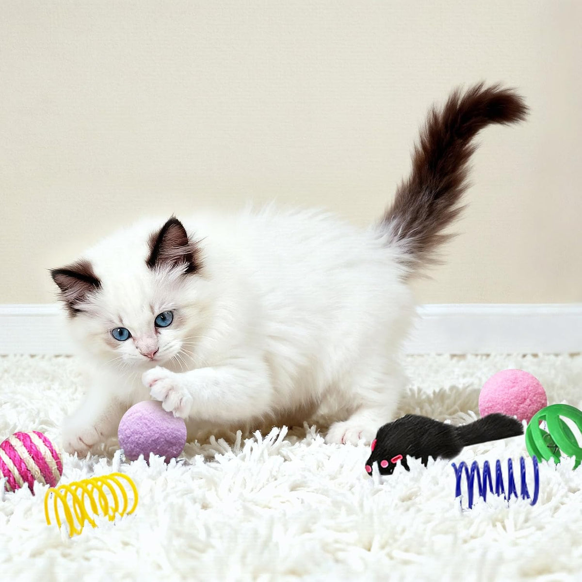 AGYM Juguetes para gatos de interior, 35 paquetes de juguetes inter...