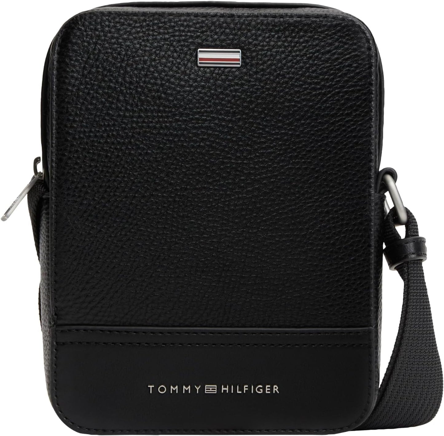 Tommy Hilfiger Mini Reportero Central para hombre, NEGRO Talla única