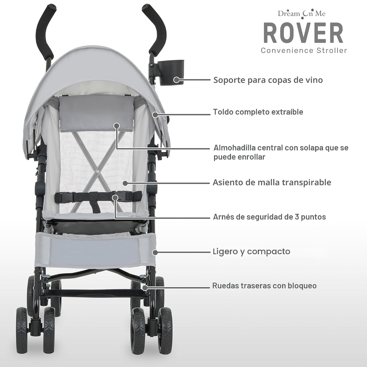 Cochecito de bebé Dream On Me Rover \u2013 Cochecito paraguas de vi...