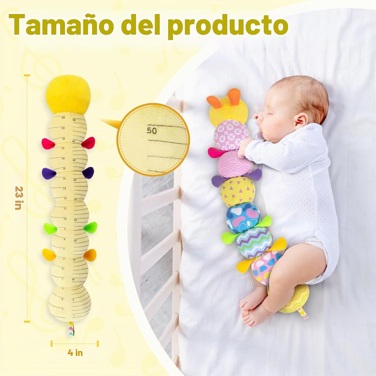 Juguetes sensoriales de oruga para bebés de 0 a 6 a 12 meses | Jugu...