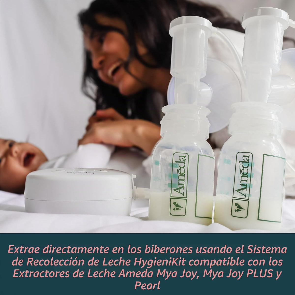 Ameda MYA Joy Plus Extractor de leche eléctrico + botellas de almac...