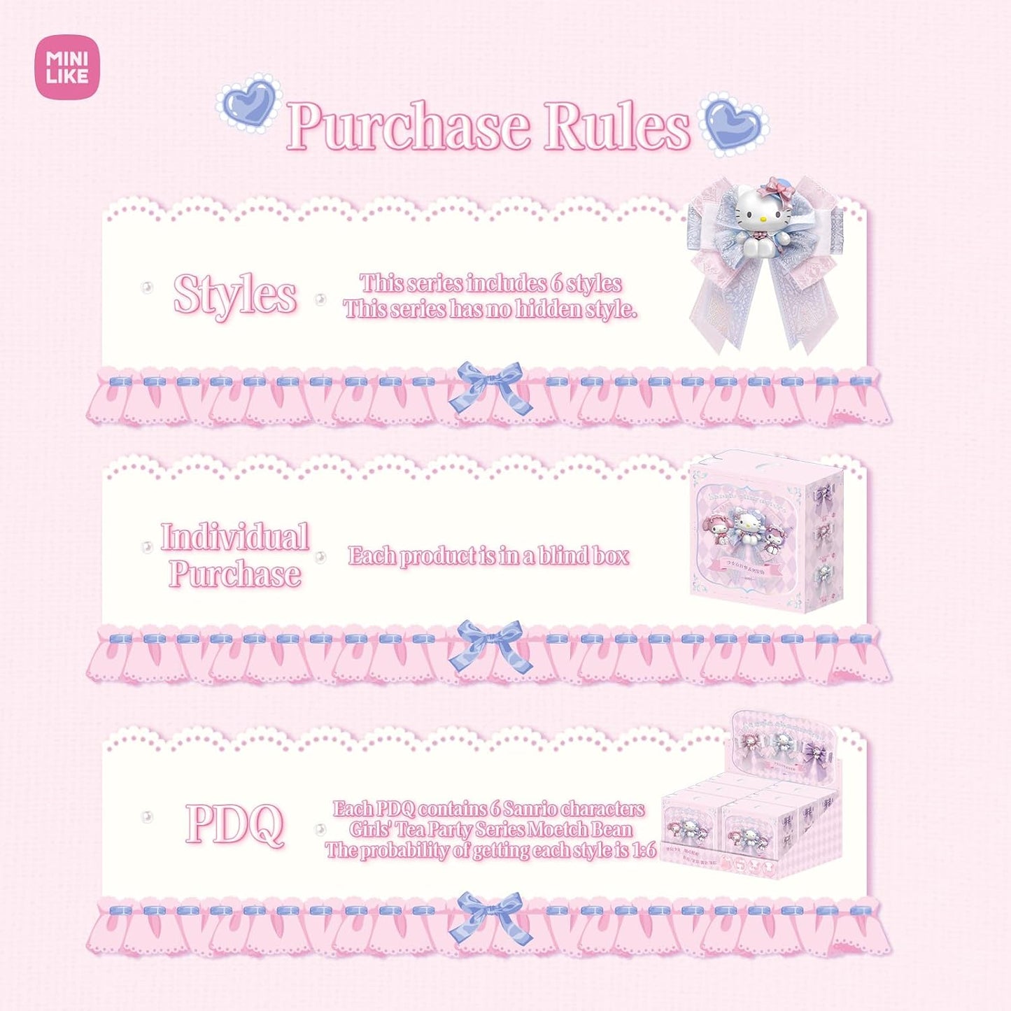 MINI LIKE Sanrio - Colgante de caja ciega Hello Kitty Kuromi My Mel...
