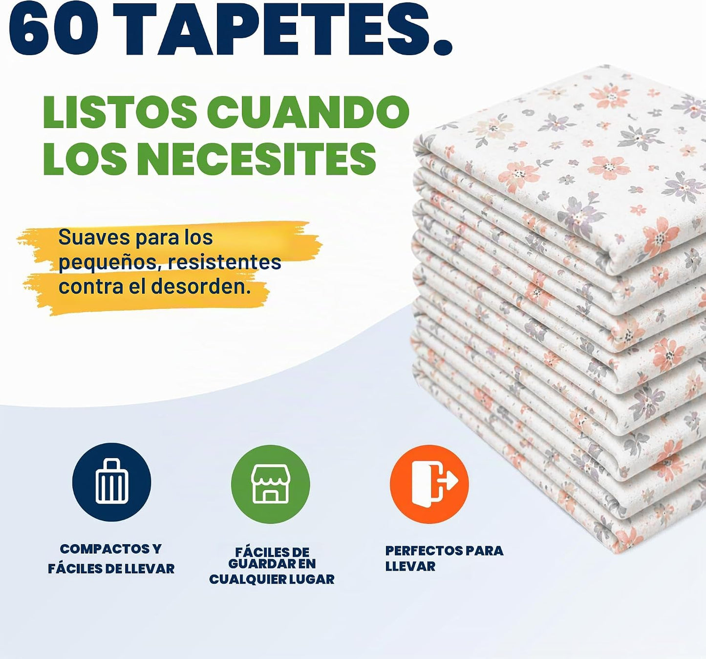 Paquete de 60 alfombrillas desechables para salpicaduras de Eli wit...