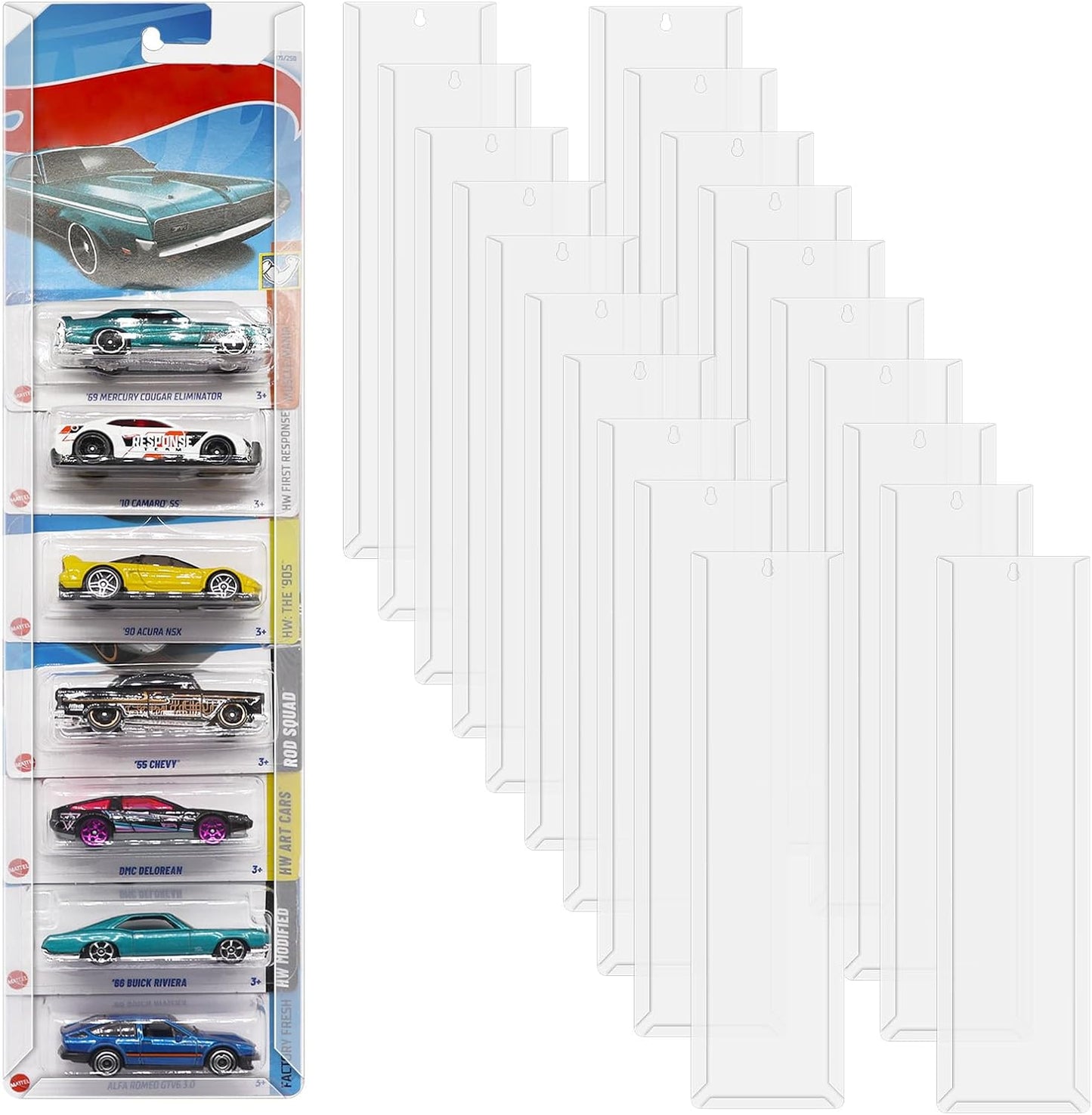 20 piezas de vitrina para modelos de coches con montaje en pared co...
