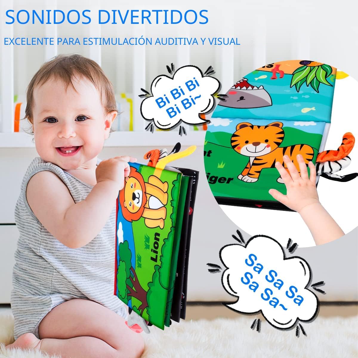 Juguetes para el tiempo de barriga 0-6 meses: juguete de espejo par...