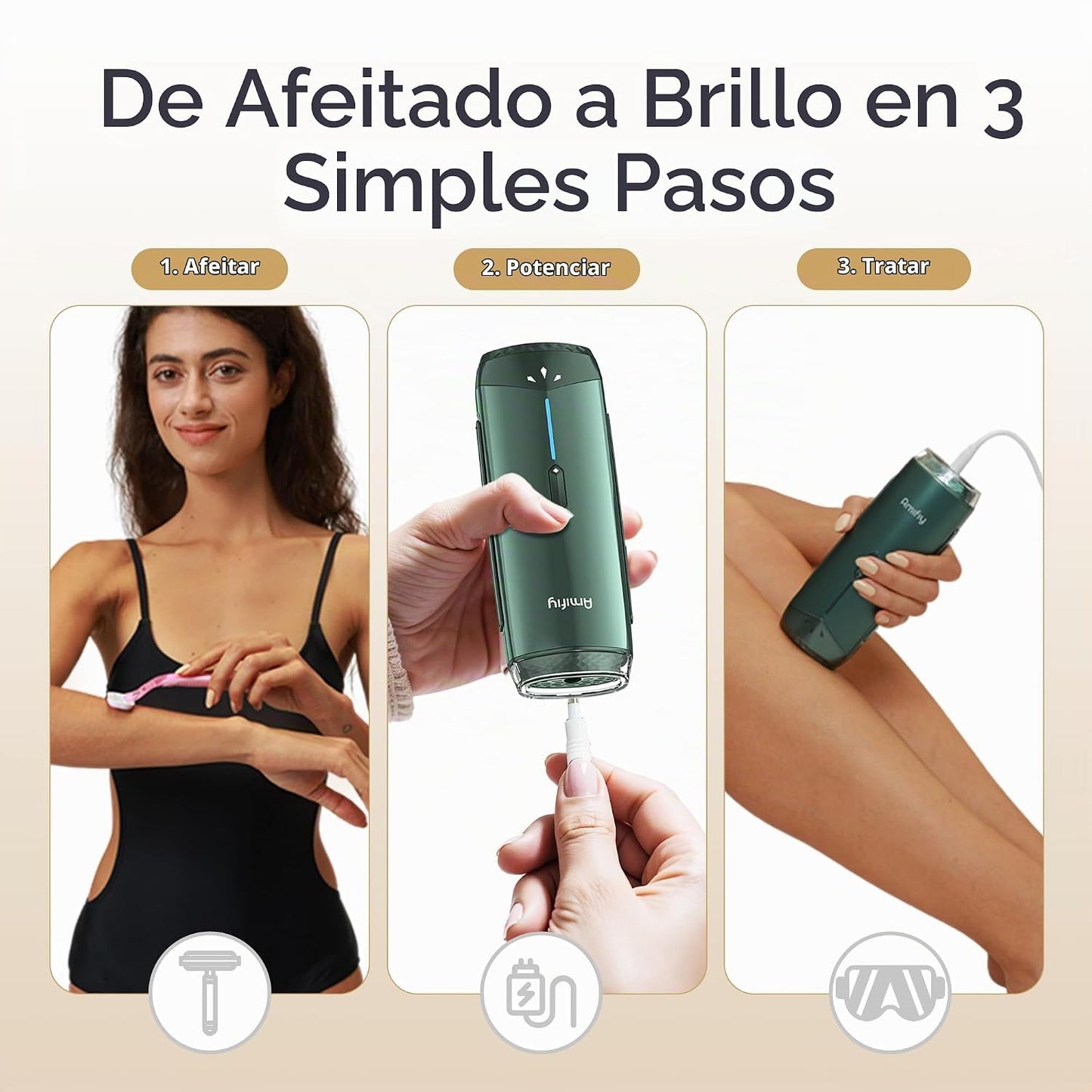 Dispositivo de Depilación IPL de Enfriamiento por Hielo Amifiy para...