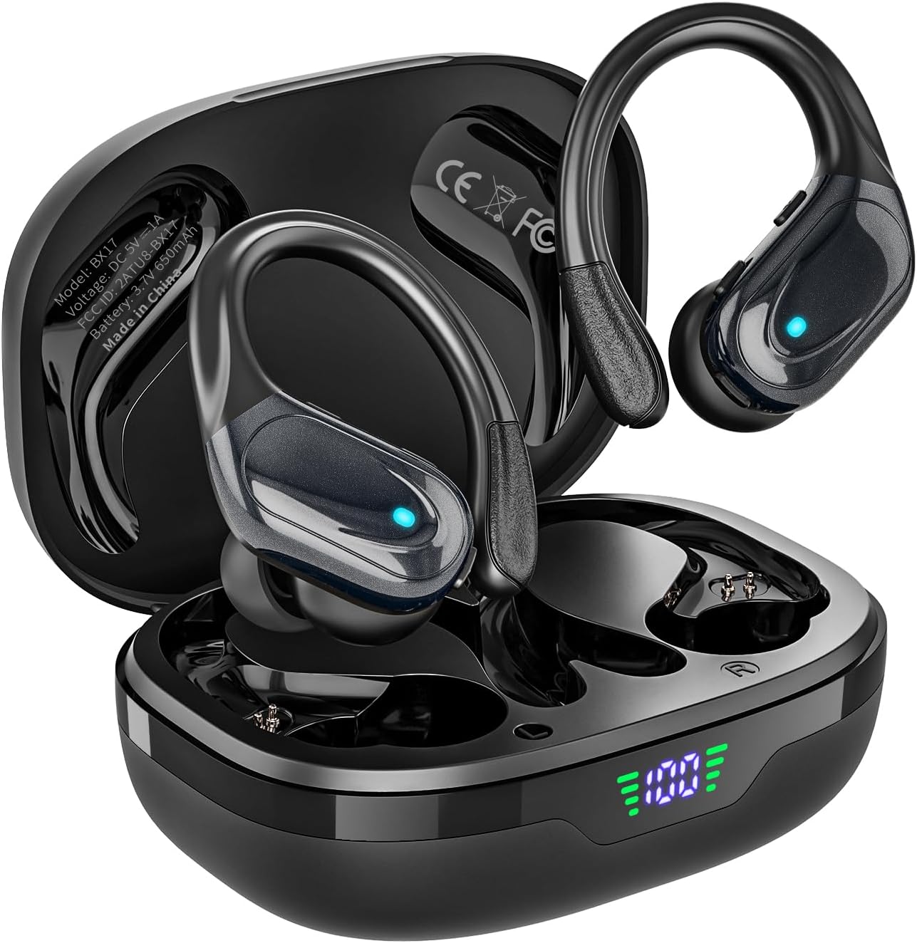 HAOYUYAN Auriculares inalámbricos, auriculares Bluetooth deportivos...