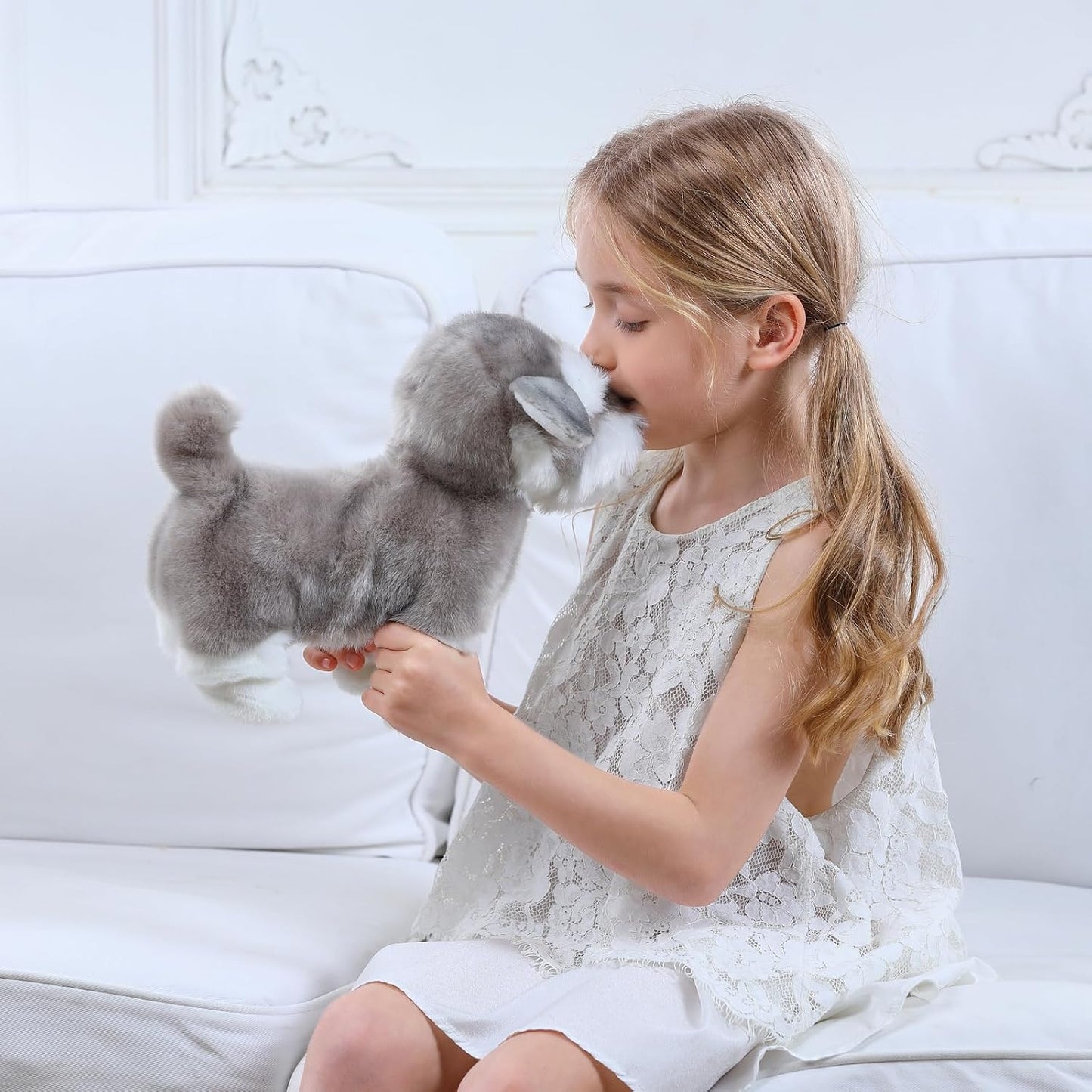 CU-MATE Juguete de Perro de Peluche Interactivo Schnauzer, Mascotas...