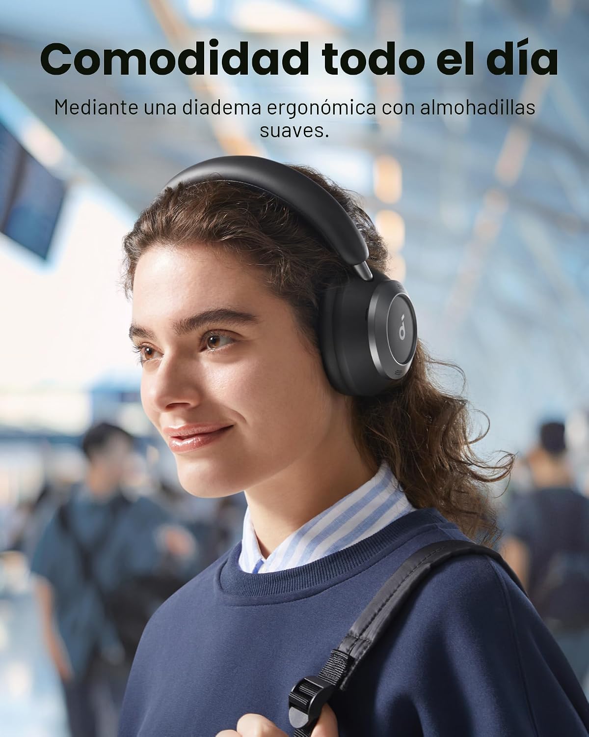 Soundcore Space One Pro, auriculares supraaurales FlexiCurve, auric...