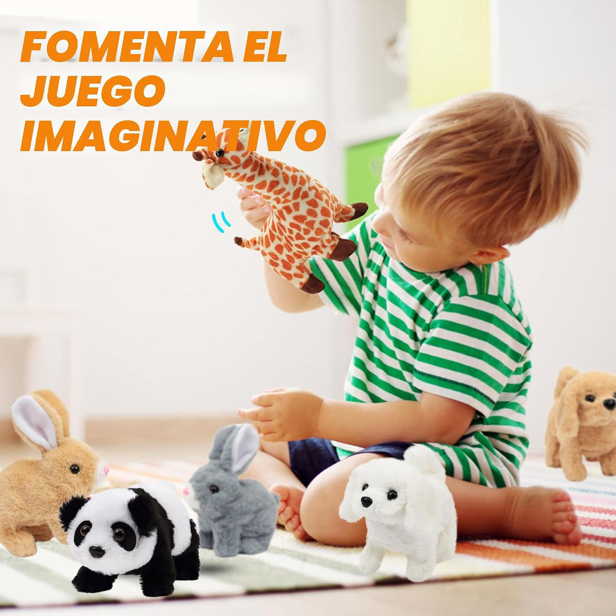 Hopearl - Conejo saltarín, juguete interactivo electrónico de peluc...