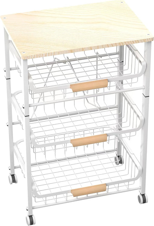 NiuYichee Cesta de frutas de 4 capas para cocina, organizador de al...