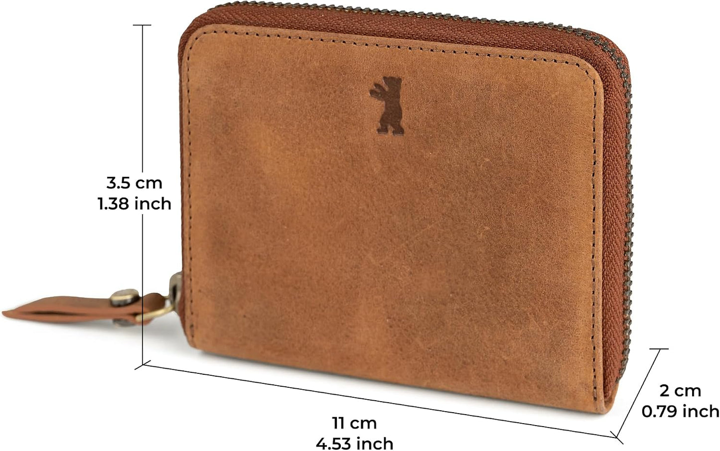 Berliner Bags Cartera de piel Fiona para mujer, cartera compacta co...