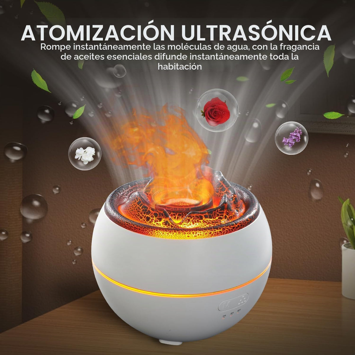 YALEDI Difusor de Aceite Esencial, Difusor de Aromaterapia de Llama...