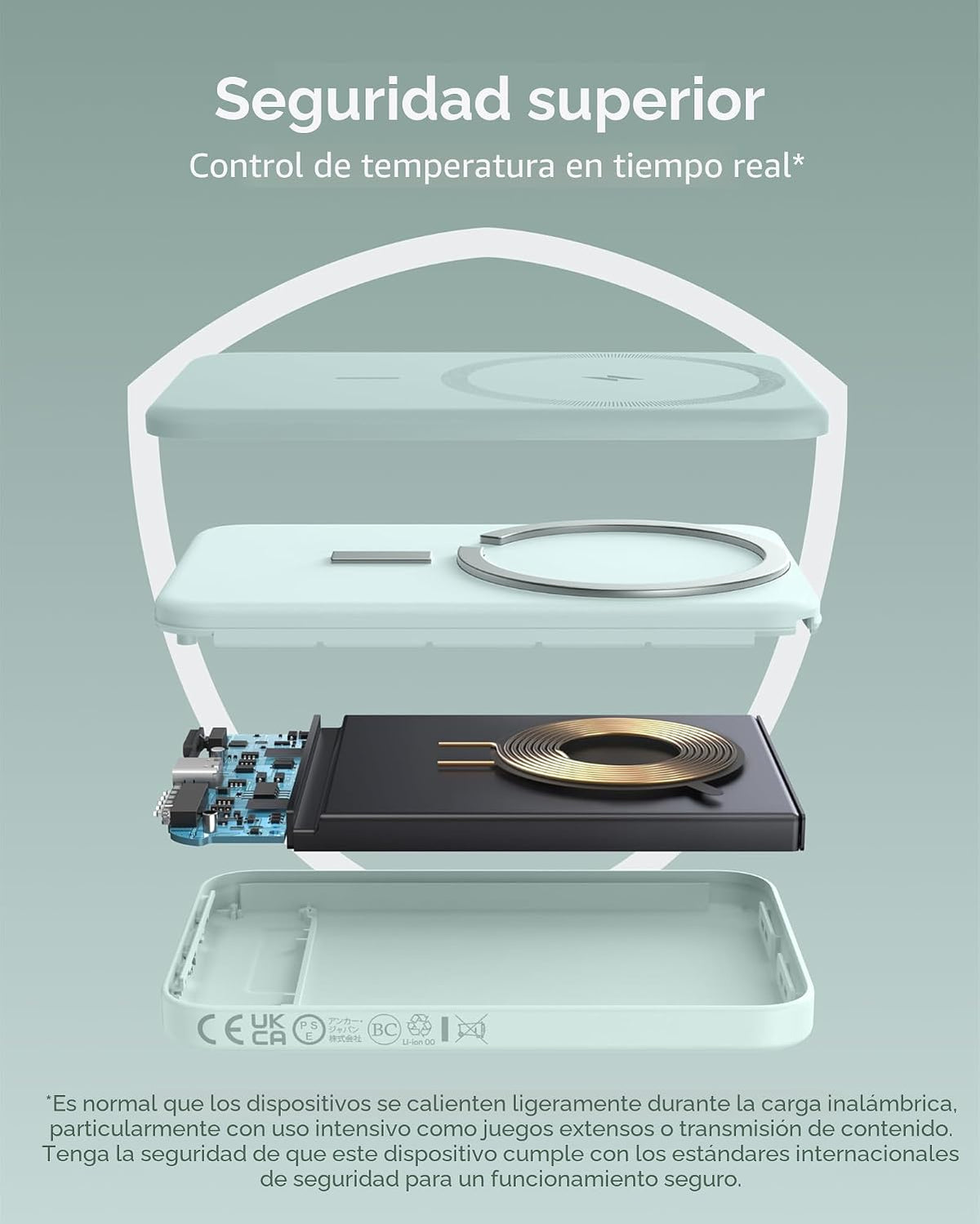 Anker 621 Cargador portátil magnético (MagGo), Banco de energía ina...