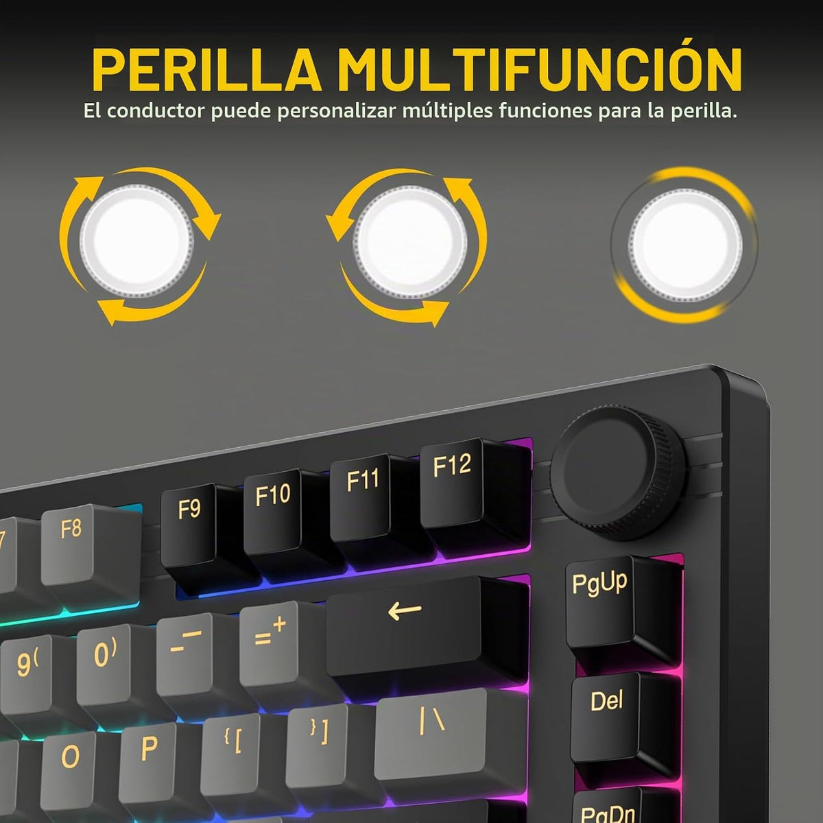 DAREU Teclado mecánico inalámbrico para juegos EK75PRO 75% con peri...