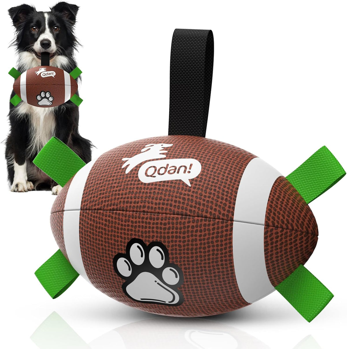 QDAN Juguetes de Fútbol Americano para Perros, Juguetes Interactivo...
