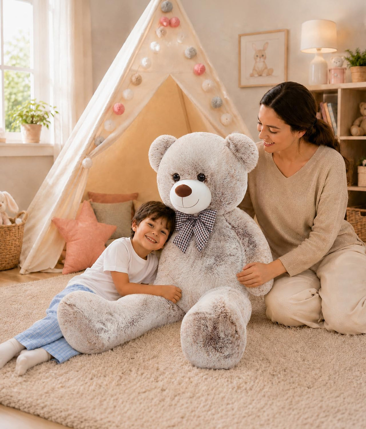 MaoGoLan Juguete de peluche grande de 47 pulgadas suave de dos tono...
