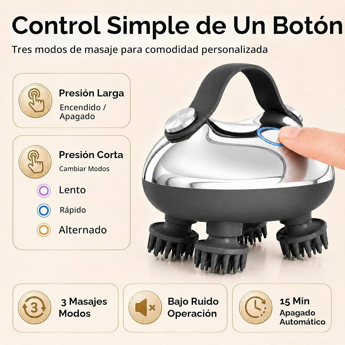 Melonsun Masajeador eléctrico para cuero cabelludo, 2 juegos de gar...
