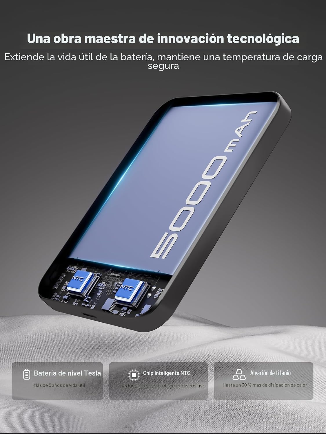 Catmart Cuerpo de titanio y diseño ultradelgado de 0.3 pulgadas: ba...