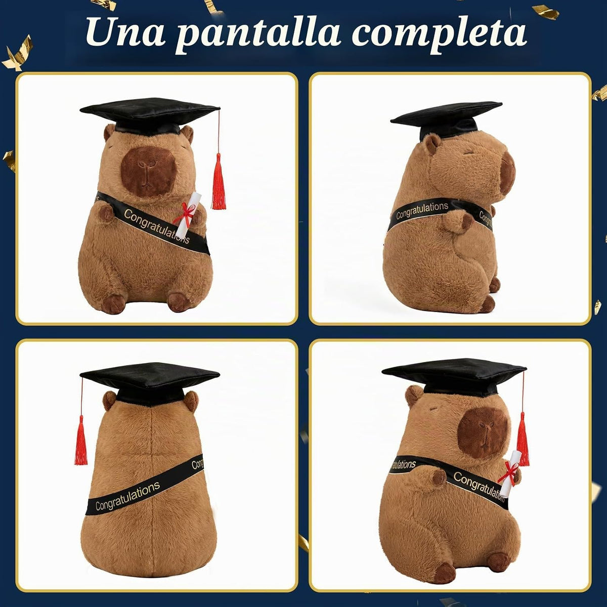 Regalos de graduación 2026, peluche de graduación de Capybara con g...