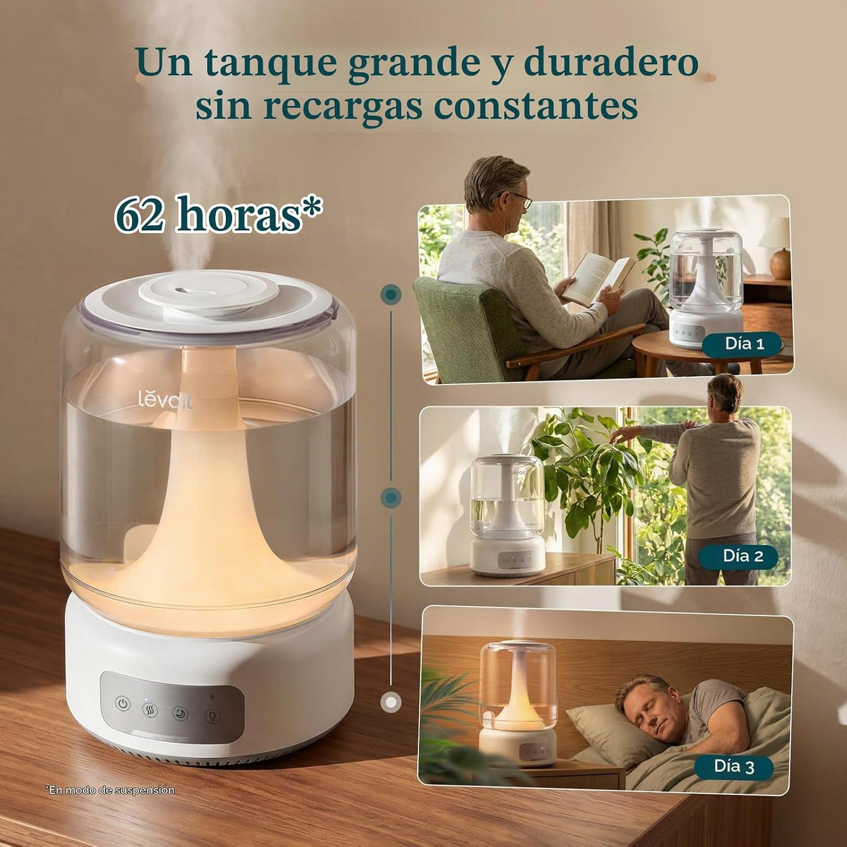 Levoit Humidificadores para dormitorio, habitación grande, hogar, 6...