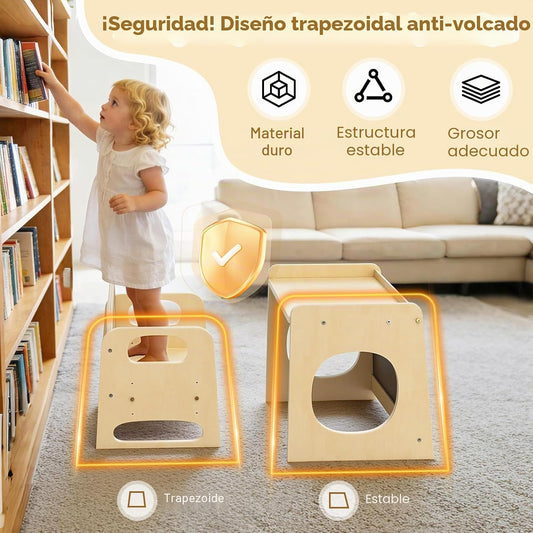 GVOO Montessori - Juego de mesa y silla de destete, 3 mesas y silla...