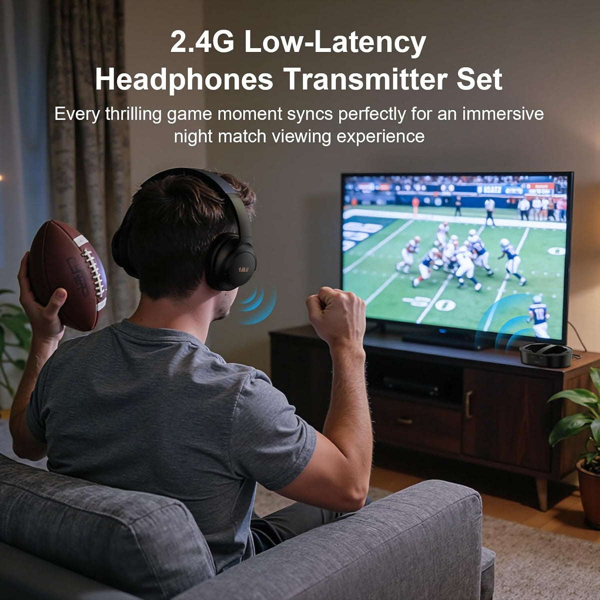 1Mii ClearLinkTV H3 - Auriculares inalámbricos para ver televisión...