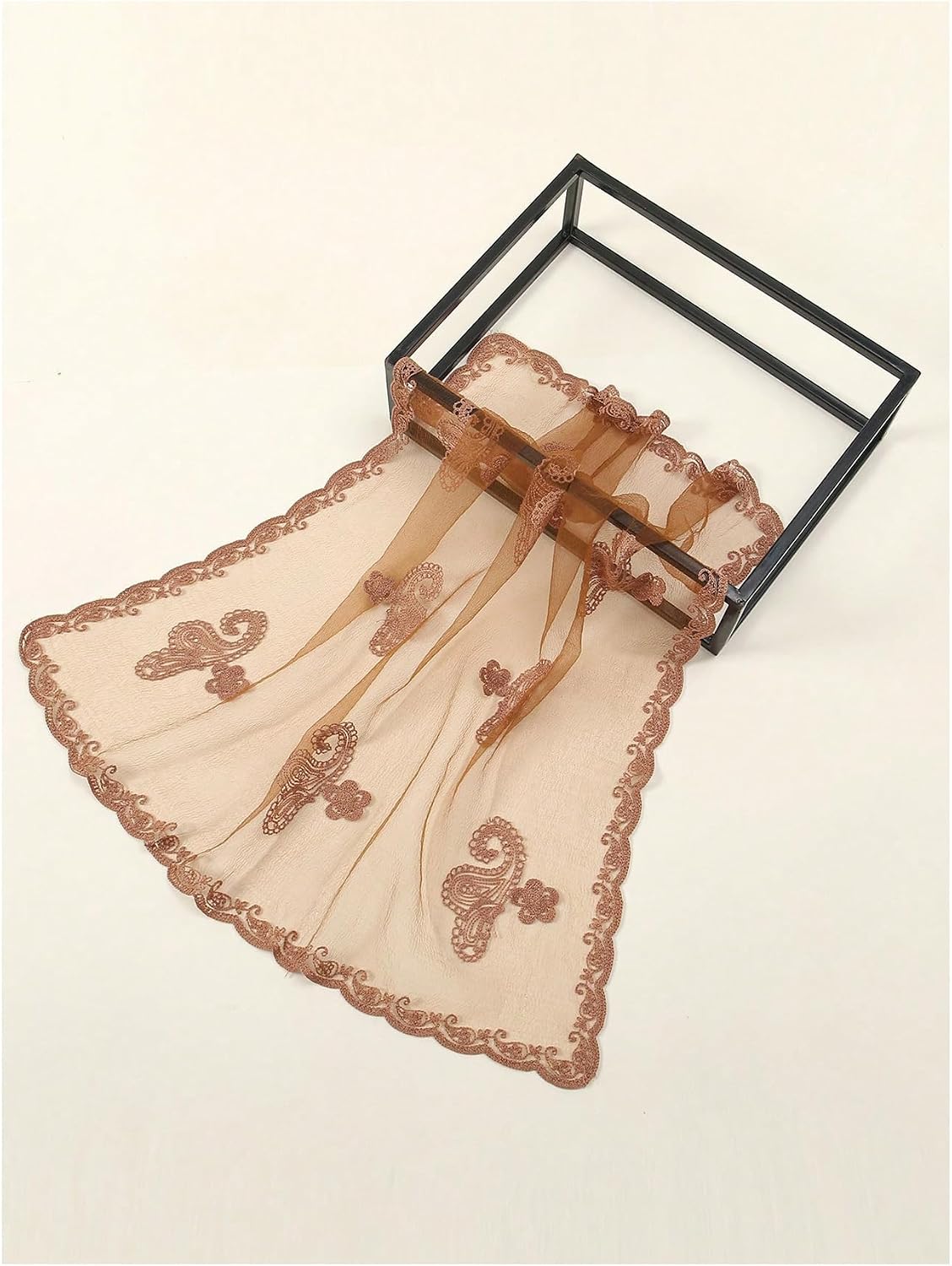 Floerns Pañuelo para el cabello con bordado de flores para mujer, b...
