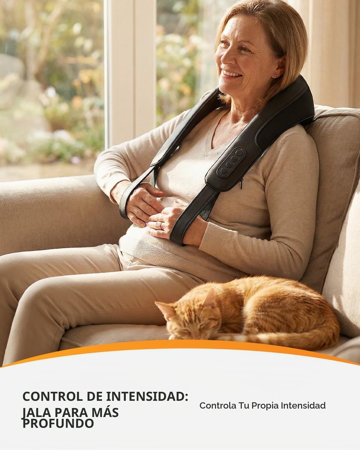 CooCoCo Masajeador de cuello inalámbrico para aliviar el dolor de t...