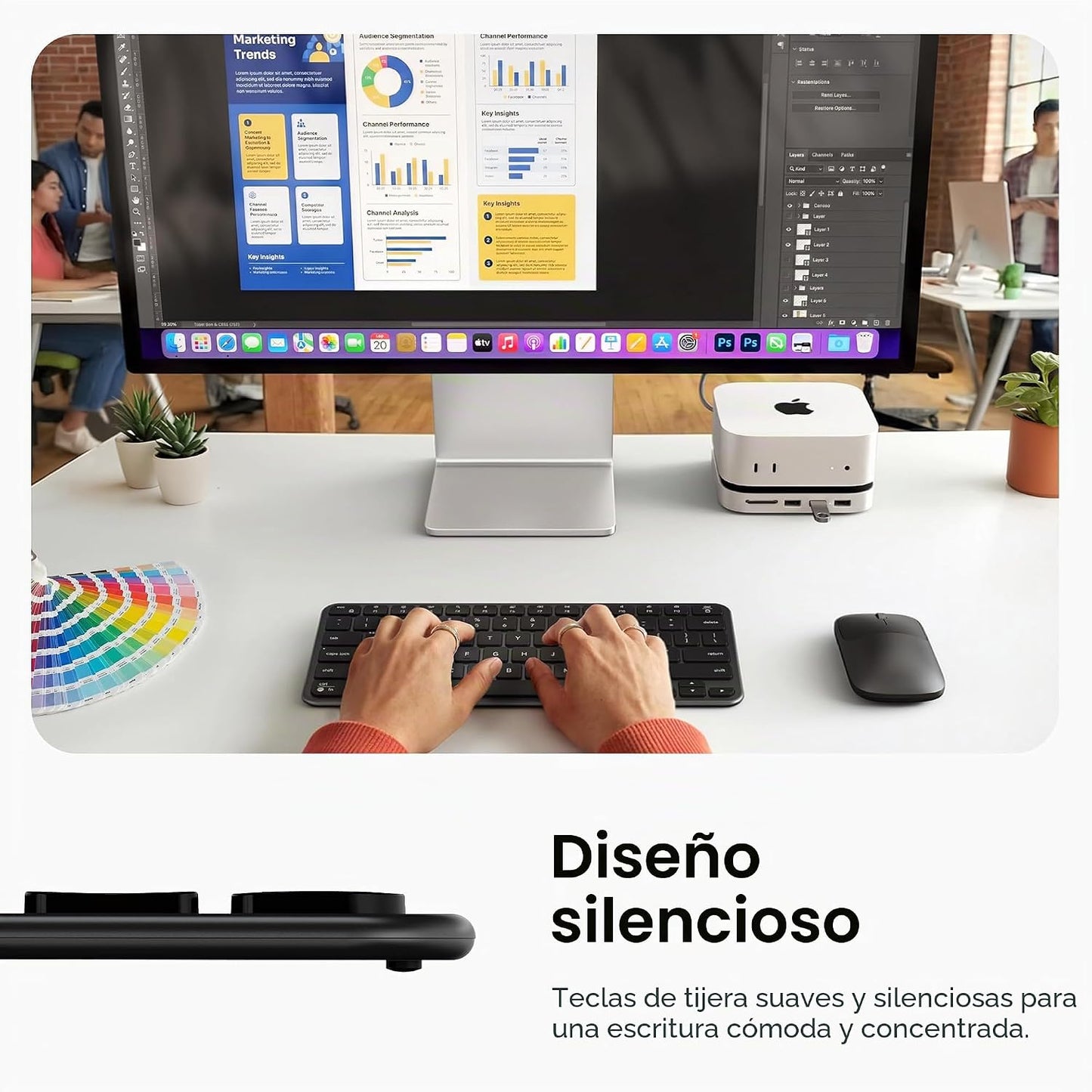 Satechi Slim EX1 Teclado Inalámbrico, Teclado Compacto para Mac, Wi...