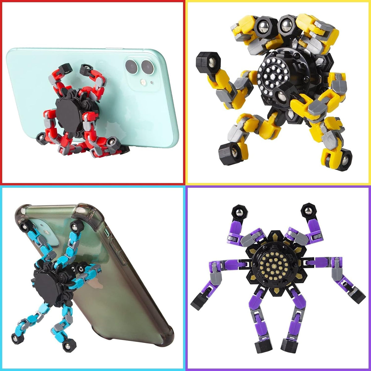Gokeey Fidget Spinners transformables 16 piezas para niños y adulto...