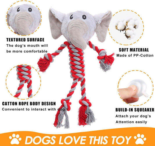 HUGEME Juguetes de cuerda para perros para mantenerlos ocupados - J...