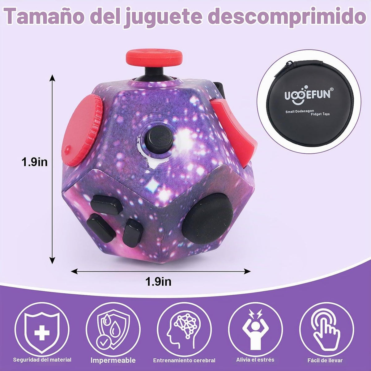 UOOEFUN Juguetes sensoriales cúbicos para personas inquietas, jugue...