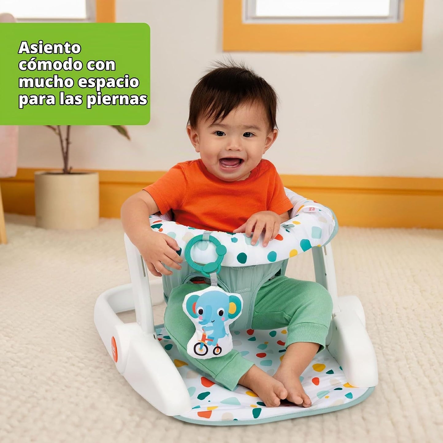 Bright Starts Asiento de piso para aprender a sentarse, 2 posicione...