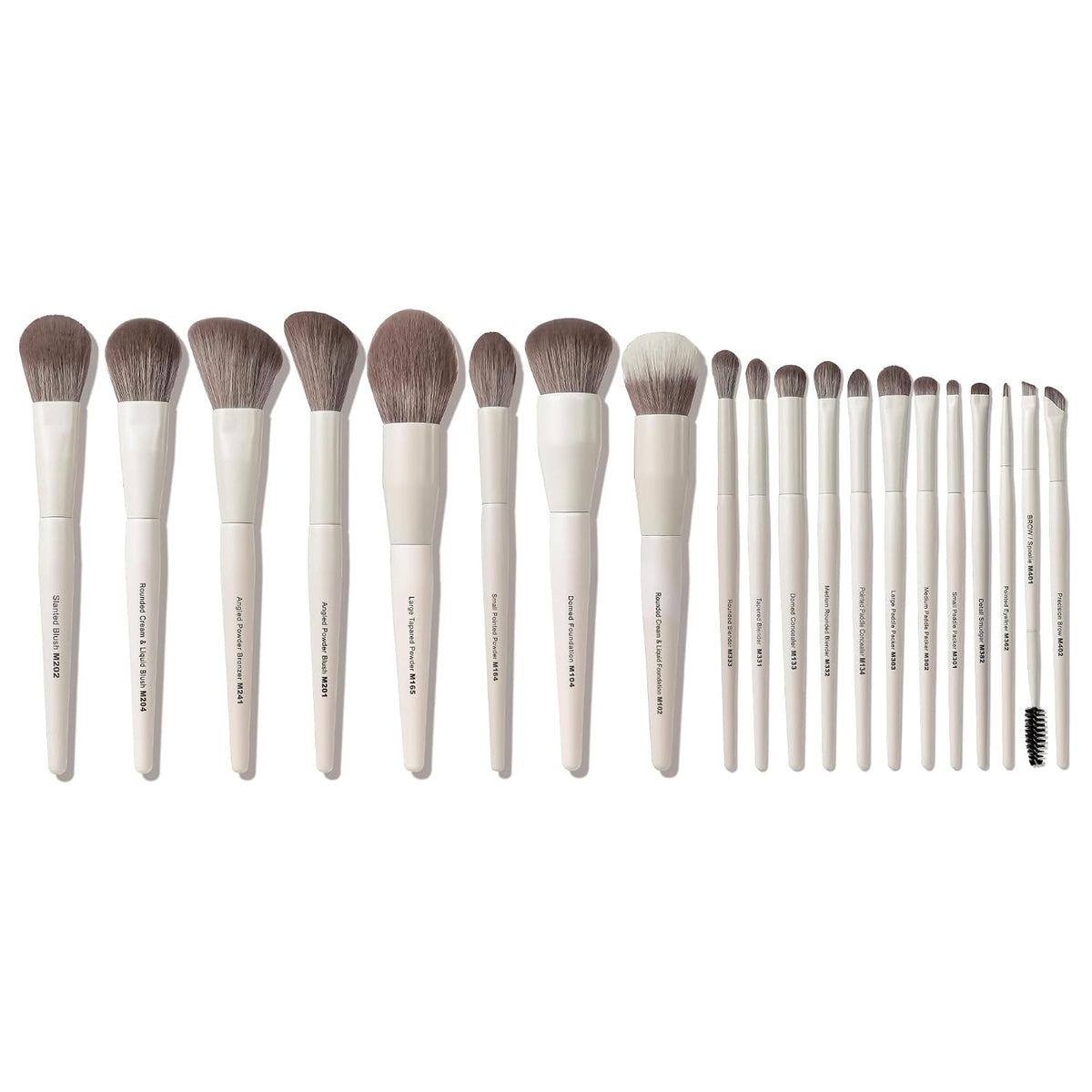 Vynestra Juego de 20 brochas de maquillaje para rostro y ojos, colo...