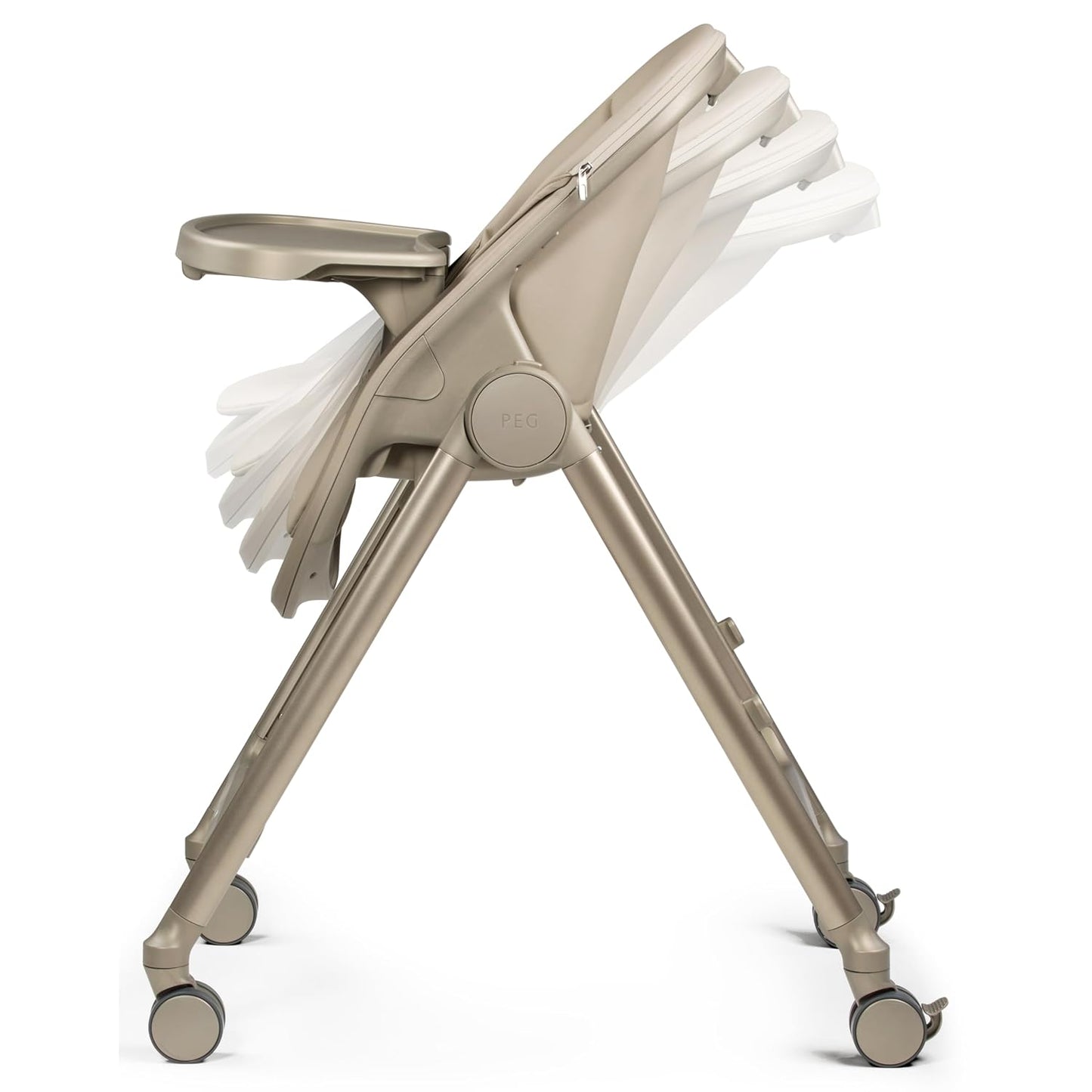 PEG Living, Grow with Baby Silla alta plegable, color arena espacia...
