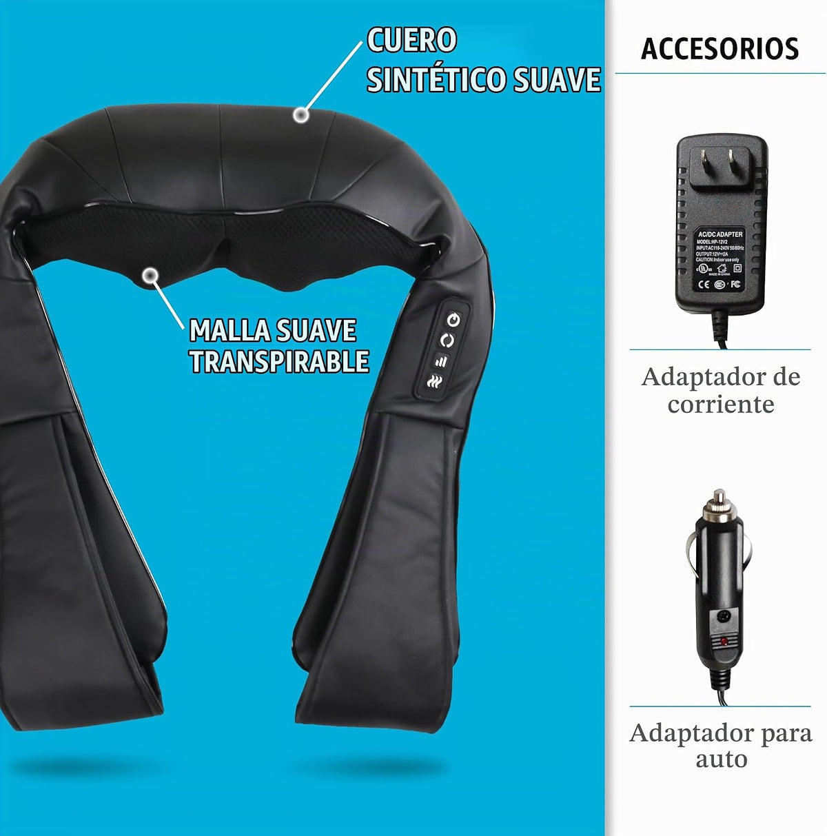 Daiwa Felicity Shiatsu Masajeador de cuello y espalda con calor, al...