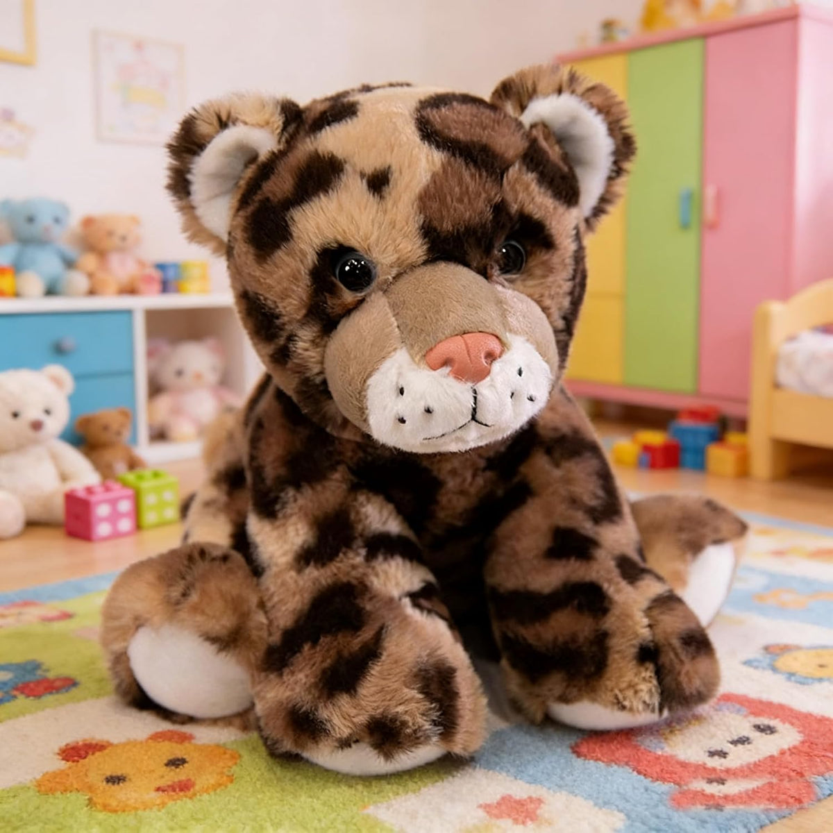 YUKOUQIAN Lindo animal de peluche de leopardo de 8 pulgadas para ni...