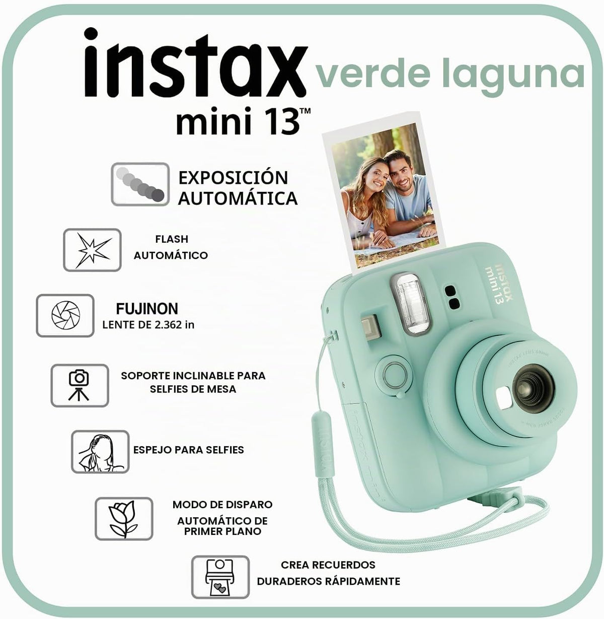 Fujifilm Instax Mini 13 Cámara instantánea 60 películas y accesorio...