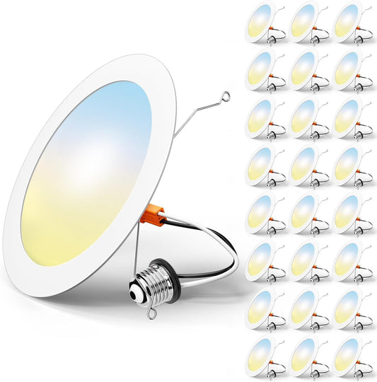 FREELICHT - Paquete de 24 luces LED empotrables de 6 pulgadas, 5CCT...