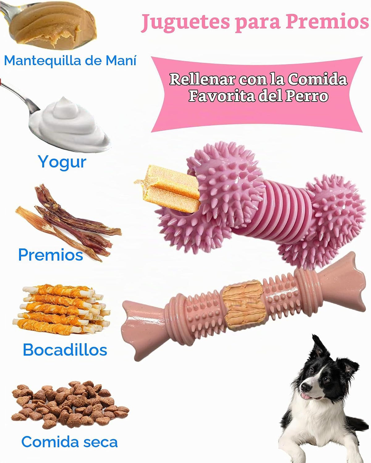 Cdyzqikm Paquete de 4 juguetes de dentición para perros, juguetes d...