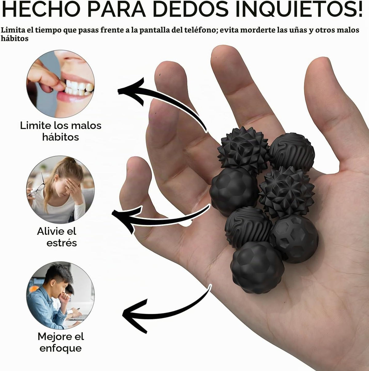 Pelotas magnéticas para adultos y adolescentes, juguetes silencioso...