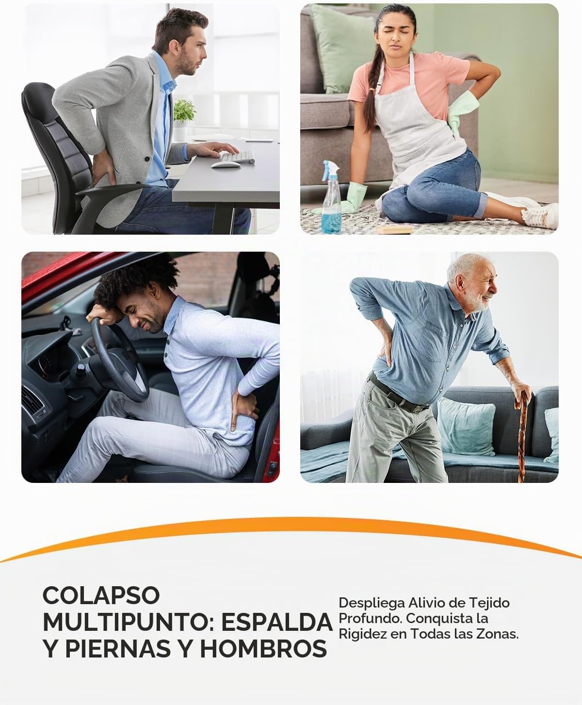 CooCoCo Masajeador de espalda baja con calor, masajeador de espalda...