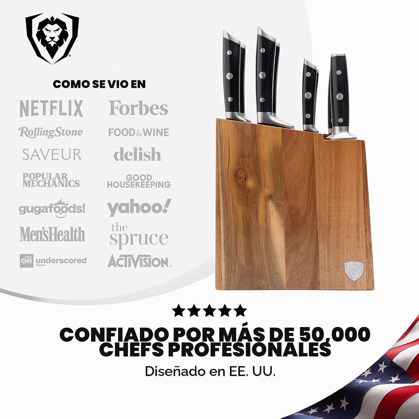 Dalstrong Juego de Cuchillos con Bloque \u2013 8 Piezas \u2013 Seri...