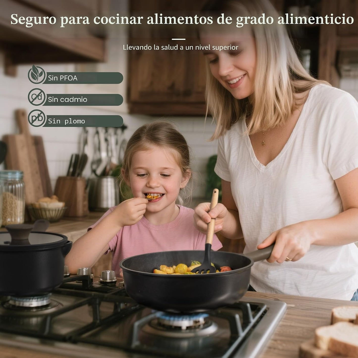 Astercook - Juego de ollas y sartenes antiadherentes, juego de uten...