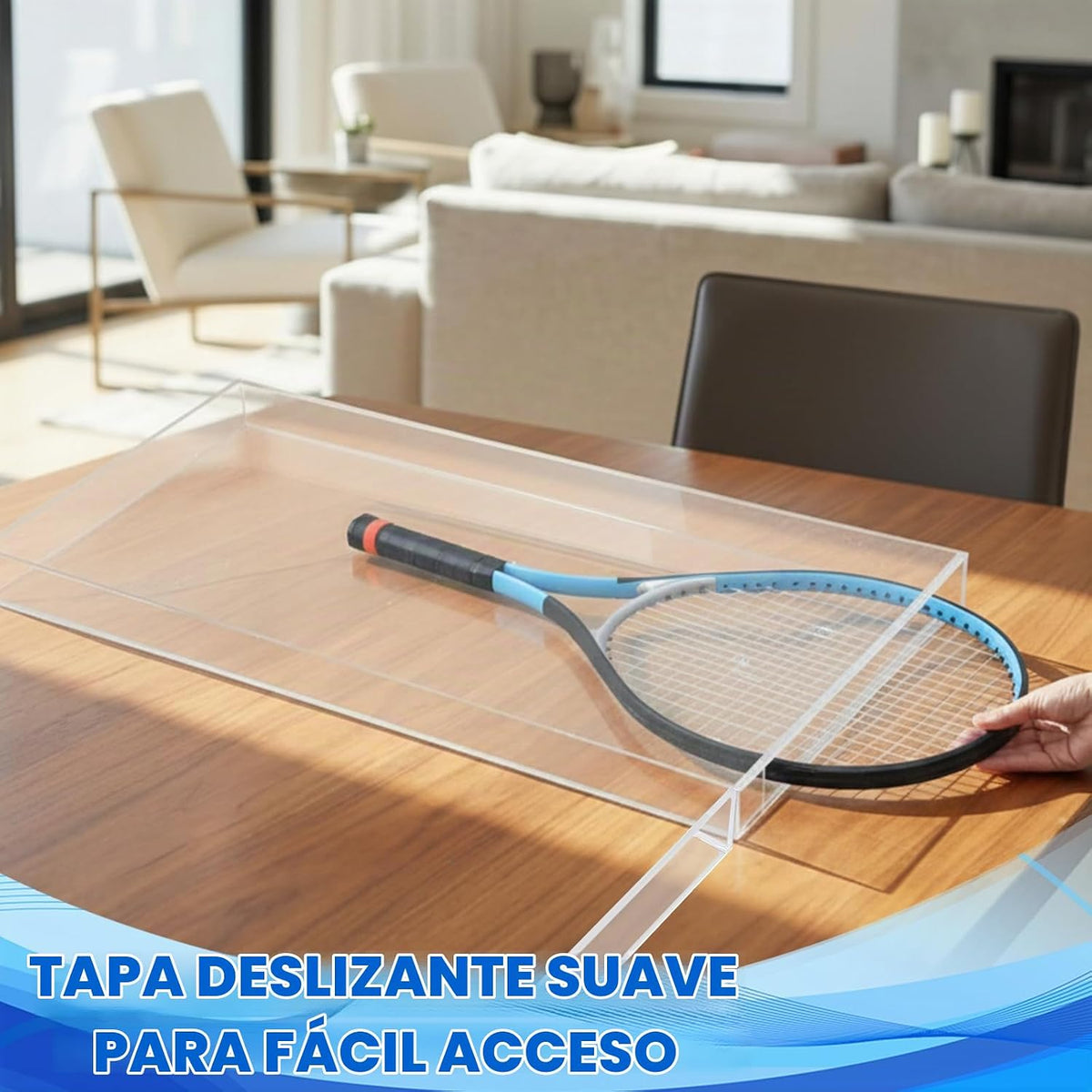 Wesiti Raqueta de tenis acrílica transparente para montaje en pared...